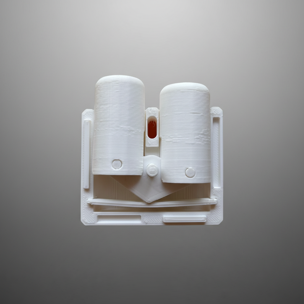3D printed button fidget toy assembled front view
