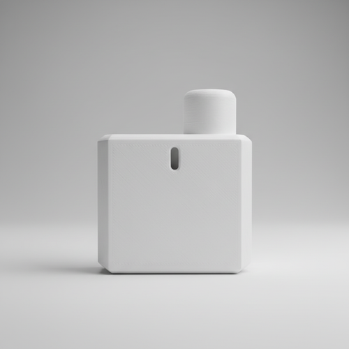 3D printed single button piece front view