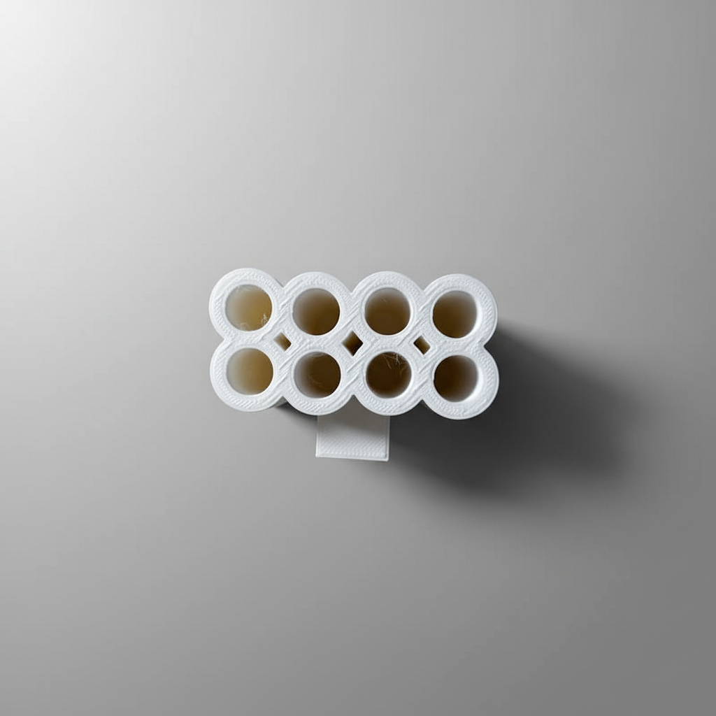 3D printed foam dart holder - top down view