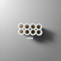 3D printed foam dart holder - top down view
